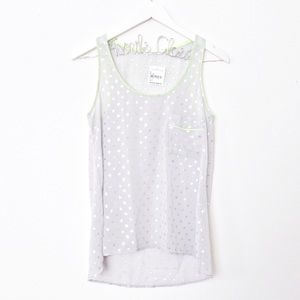 ♡ Lush Gray Metallic Polka Dot Sheer Top ♡